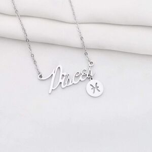 NEW Gzrlyf Pisces Zodiac Signs Silver Necklace
